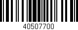 Código de barras (EAN, GTIN, SKU, ISBN): '40507700'