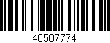 Código de barras (EAN, GTIN, SKU, ISBN): '40507774'
