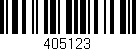 Código de barras (EAN, GTIN, SKU, ISBN): '405123'
