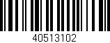 Código de barras (EAN, GTIN, SKU, ISBN): '40513102'