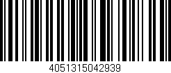 Código de barras (EAN, GTIN, SKU, ISBN): '4051315042939'