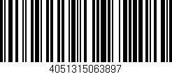 Código de barras (EAN, GTIN, SKU, ISBN): '4051315063897'