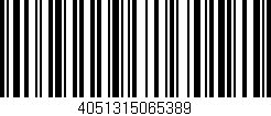 Código de barras (EAN, GTIN, SKU, ISBN): '4051315065389'