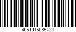 Código de barras (EAN, GTIN, SKU, ISBN): '4051315065433'