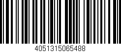 Código de barras (EAN, GTIN, SKU, ISBN): '4051315065488'