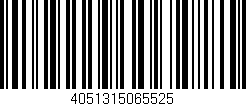 Código de barras (EAN, GTIN, SKU, ISBN): '4051315065525'