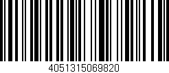 Código de barras (EAN, GTIN, SKU, ISBN): '4051315069820'