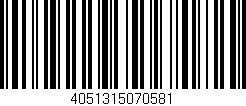 Código de barras (EAN, GTIN, SKU, ISBN): '4051315070581'