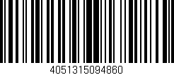 Código de barras (EAN, GTIN, SKU, ISBN): '4051315094860'