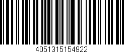 Código de barras (EAN, GTIN, SKU, ISBN): '4051315154922'