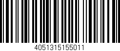 Código de barras (EAN, GTIN, SKU, ISBN): '4051315155011'