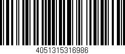 Código de barras (EAN, GTIN, SKU, ISBN): '4051315316986'