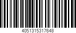 Código de barras (EAN, GTIN, SKU, ISBN): '4051315317648'