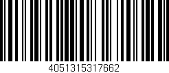 Código de barras (EAN, GTIN, SKU, ISBN): '4051315317662'