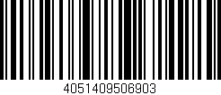 Código de barras (EAN, GTIN, SKU, ISBN): '4051409506903'