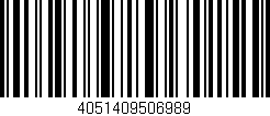 Código de barras (EAN, GTIN, SKU, ISBN): '4051409506989'