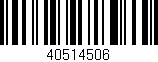 Código de barras (EAN, GTIN, SKU, ISBN): '40514506'