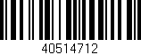 Código de barras (EAN, GTIN, SKU, ISBN): '40514712'