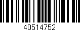Código de barras (EAN, GTIN, SKU, ISBN): '40514752'