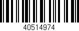Código de barras (EAN, GTIN, SKU, ISBN): '40514974'
