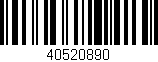 Código de barras (EAN, GTIN, SKU, ISBN): '40520890'