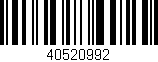 Código de barras (EAN, GTIN, SKU, ISBN): '40520992'