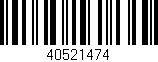Código de barras (EAN, GTIN, SKU, ISBN): '40521474'