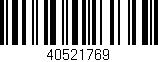 Código de barras (EAN, GTIN, SKU, ISBN): '40521769'
