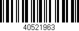 Código de barras (EAN, GTIN, SKU, ISBN): '40521963'