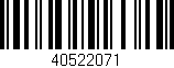 Código de barras (EAN, GTIN, SKU, ISBN): '40522071'