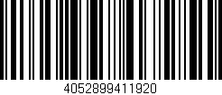 Código de barras (EAN, GTIN, SKU, ISBN): '4052899411920'