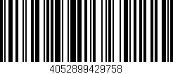Código de barras (EAN, GTIN, SKU, ISBN): '4052899429758'