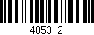 Código de barras (EAN, GTIN, SKU, ISBN): '405312'