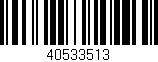 Código de barras (EAN, GTIN, SKU, ISBN): '40533513'