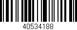Código de barras (EAN, GTIN, SKU, ISBN): '40534188'