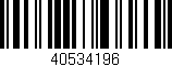 Código de barras (EAN, GTIN, SKU, ISBN): '40534196'