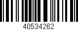 Código de barras (EAN, GTIN, SKU, ISBN): '40534262'