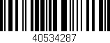 Código de barras (EAN, GTIN, SKU, ISBN): '40534287'