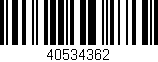 Código de barras (EAN, GTIN, SKU, ISBN): '40534362'
