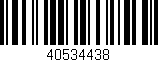 Código de barras (EAN, GTIN, SKU, ISBN): '40534438'