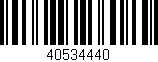 Código de barras (EAN, GTIN, SKU, ISBN): '40534440'