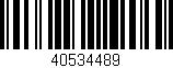 Código de barras (EAN, GTIN, SKU, ISBN): '40534489'