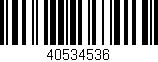 Código de barras (EAN, GTIN, SKU, ISBN): '40534536'