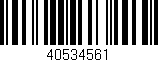 Código de barras (EAN, GTIN, SKU, ISBN): '40534561'