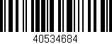 Código de barras (EAN, GTIN, SKU, ISBN): '40534684'