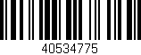 Código de barras (EAN, GTIN, SKU, ISBN): '40534775'