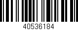 Código de barras (EAN, GTIN, SKU, ISBN): '40536184'