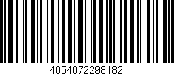 Código de barras (EAN, GTIN, SKU, ISBN): '4054072298182'