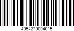 Código de barras (EAN, GTIN, SKU, ISBN): '4054278004815'