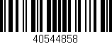 Código de barras (EAN, GTIN, SKU, ISBN): '40544858'